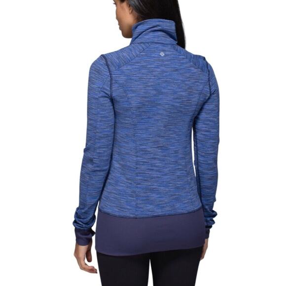 Lululemon Nice Asana Jacket Womens Size 4 Space Cadet Blue Full Zip Luon - Picture 4 of 8